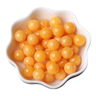 7A蜜蜡色玉髓散珠子男女款手串diy手工饰品手链配件南红松石