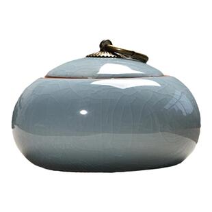 哥窑茶叶罐小陶瓷罐存茶罐装茶叶盒茶叶包装盒茶具家用密封罐茶盒