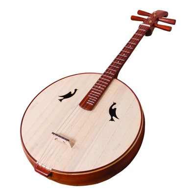 非洲紫檀木手工小鸟音孔大阮