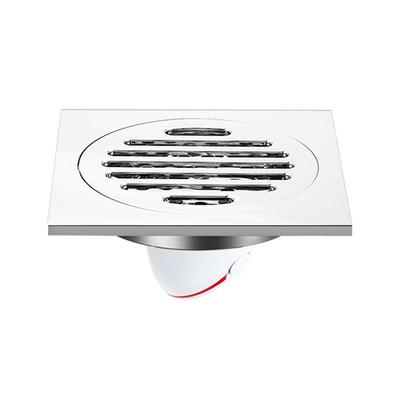 长型磁吸水封纯铜地漏75管专用奶镀铬地漏防臭卫生间地漏铜质通用