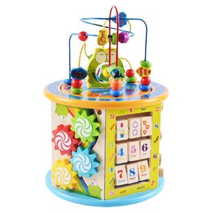 儿童绕珠百宝箱早教积木宝宝八面体益智男女孩专注力训练玩具2岁