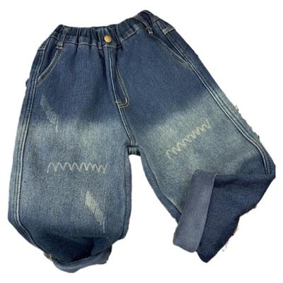 长裤牛仔布韩版小中大童加绒工装