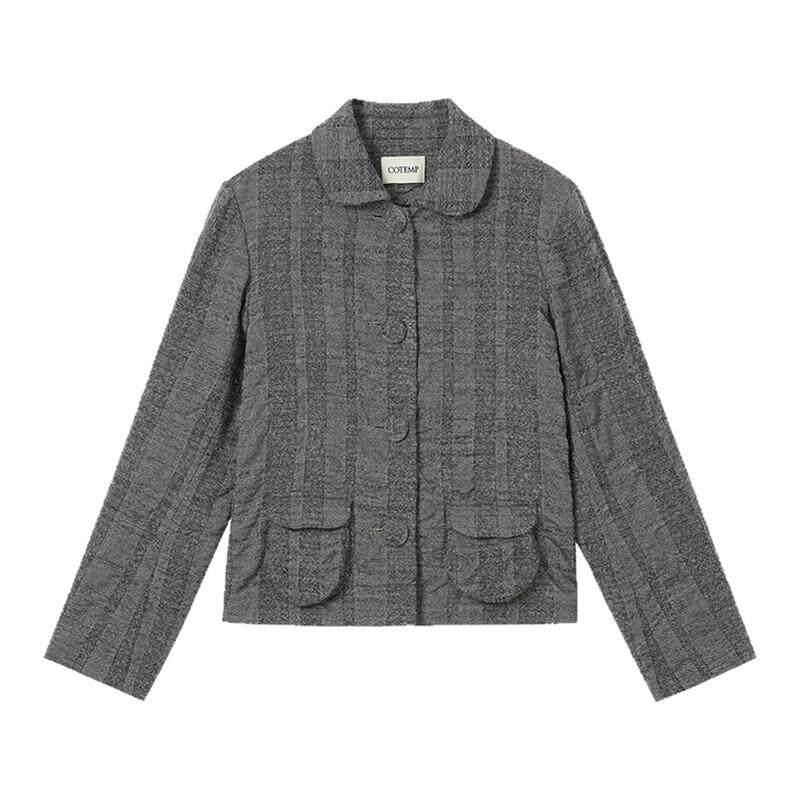 COTEMP ROWEN CROPPED COAT 25FW诺维复古娃娃领超短大衣外套女