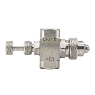 空气雾化喷嘴不锈钢可调二流体加湿抑尘喷雾嘴虹吸式压力式喷嘴头