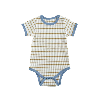 婴儿夏季A类纯棉条纹短袖套装