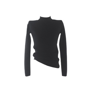 欧货半高领打底衫女秋冬2025韩版新款修身复古红色毛衣洋气针织衫