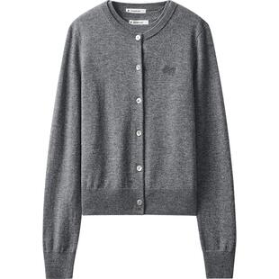 【100%羊毛】播商场同款慵懒淡人气质24秋针织开衫女BDR3UD1936