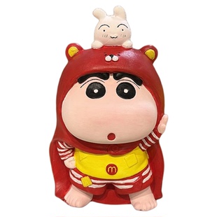 爆款蜡笔小新石膏娃娃DIY涂色手工涂鸦彩绘儿童摆件披风睡衣小新