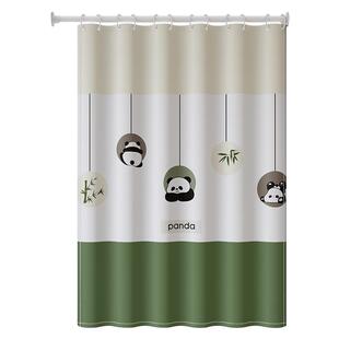 卫生间加厚防水防霉浴帘浴室隔断帘免打孔沐浴帘套装门帘窗帘挂帘