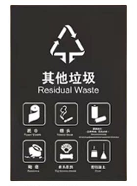 国标垃圾分类标识贴纸干湿分离