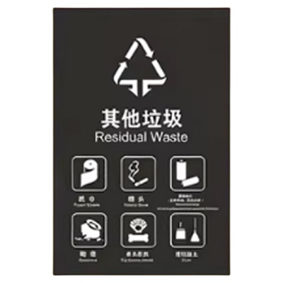 国标垃圾分类标识贴纸干湿分离