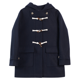 车厘子jk制服牛角扣大衣女冬季原创日系学院风加厚小个子毛呢外套