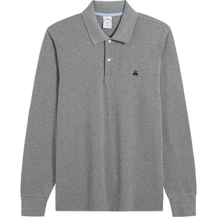 Brooks Brothers/布克兄弟男士25秋冬新品纯棉简约长袖polo衫