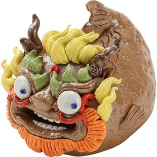 景德镇陶瓷龙生九子小香炉线香香插倒流香炉创意茶宠摆件鬼迷日眼