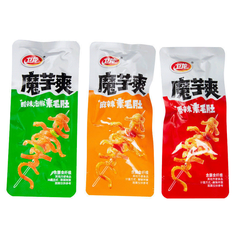 卫龙魔芋爽2斤约60包丝素毛肚辣条
