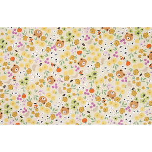 20支平纹棉布韩国进口纯棉布布料服装家居布艺手工包包面料蜂蜜熊