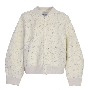 【设计师品牌BLANCORE】冬新款设计感双面呢羊毛分割棒球外套大衣