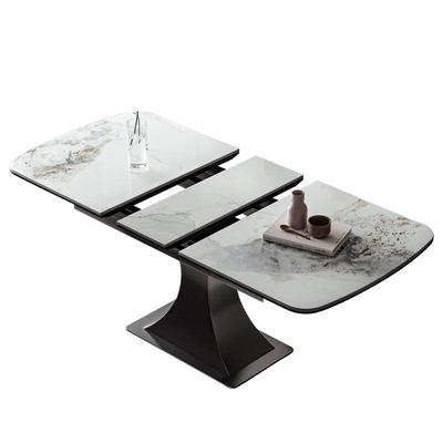 蒂梵拉长方形可伸缩岩板餐桌