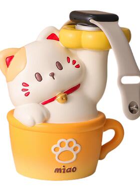 可爱猫咪智能手表充电支架摆件