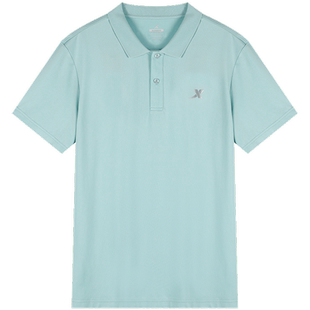 特步短袖T恤男2026正品半袖t翻领冰丝透气polo衫男士休闲运动上衣