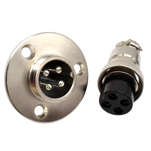 GX16航空插头插座2芯3/4/5/6/7芯8/9芯10芯P精密连接器GX16法兰座