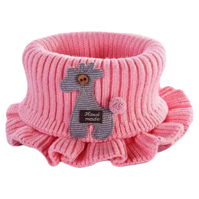 秋冬加厚儿童脖套宝宝套头围脖男孩女孩卡通可爱保暖防风纯棉围巾