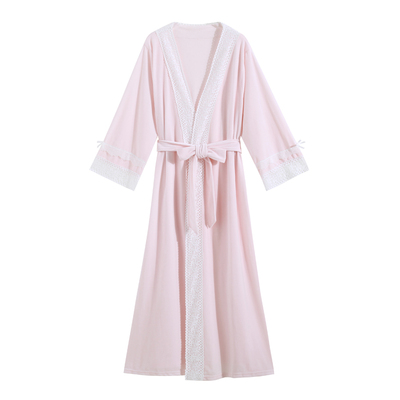 女士加厚睡袍长款系带浴袍高级感