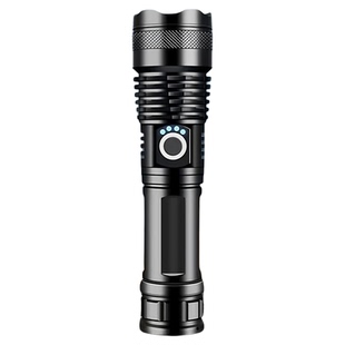 铝合金led强光手电筒26650户外登山变焦远射大容量超长续航疝气灯