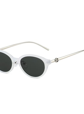 小框椭圆形复古简约墨镜女高级感