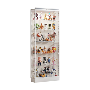 品正无忧金属防尘展示柜带灯手办乐高积木摆件家用置物产品陈列架