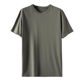 YUXIAN余闲60支液氨短袖基础春夏薄款轻熟商务T恤出纯色柔顺男士