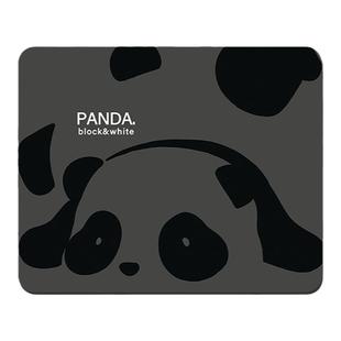 鼠标垫小号黑白熊猫办公室软垫笔记本电脑护腕垫可爱家用防滑耐脏