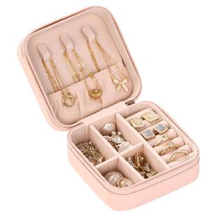 耳钉耳环手镯项链戒指首饰盒高档精致小巧黄金珠宝串珠饰品收纳盒