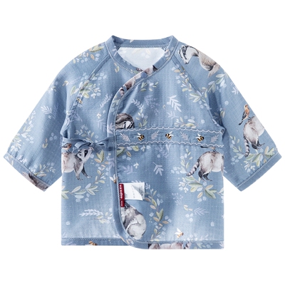 【小浣熊之旅】aqpa爱帕宝宝儿童夏季半背上衣婴幼儿纱布绑带上衣