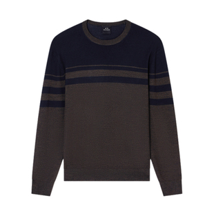 Armani/阿玛尼AX 男士休闲拼色保暖针织衫毛衣 XM000901 AF11965