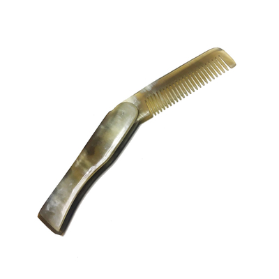 黄牛角可折叠随身细齿迷你小梳子