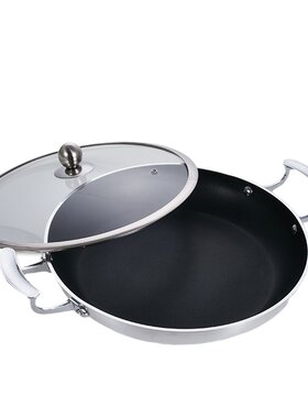 特色餐具双耳平底锅电磁炉专用