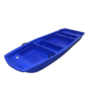 塑料船渔船捕鱼小船加厚加宽牛筋塑胶冲锋舟双层养殖船河道保洁船