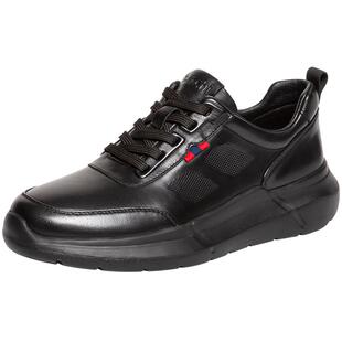 【1099元2件】沙驰男鞋2025新款厚底轻便男士透气休闲户外运动鞋