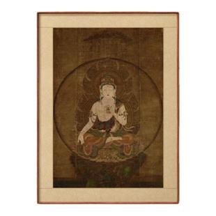 《虚空藏菩萨》佛像挂画中式敦煌唐卡装饰画复古画像壁画客厅墙画