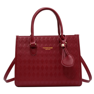 高级感红色包包女2025新款潮单肩斜挎包手提结婚包时尚新娘托特包