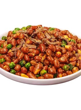小鱼花生米下酒菜开袋即食500g罐毛重多味油炸零食网红小吃烧烤店