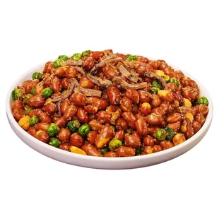 小鱼花生米下酒菜开袋即食500g罐毛重多味油炸零食网红小吃烧烤店