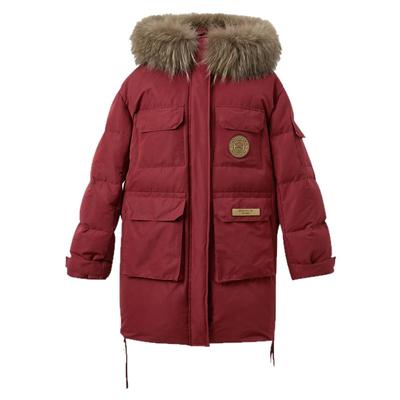 若潮2025冬季羽绒服防水中长胖MM