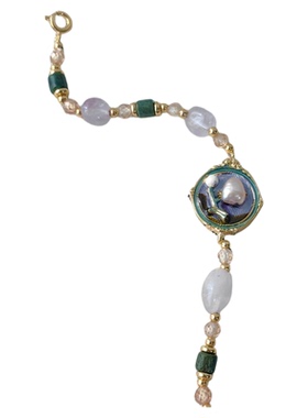 巴洛克天然珍珠油画手链