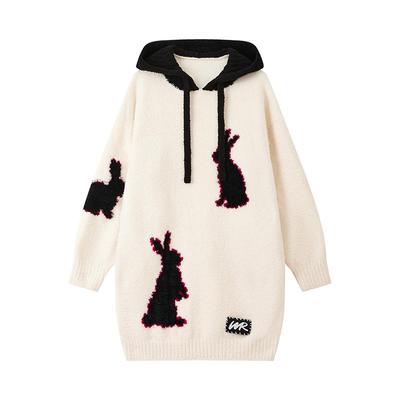 WildRooms卡通兔子半边绒睡裙