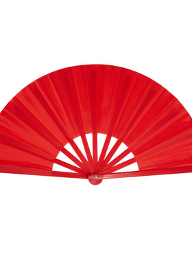 功夫扇红色太极扇子双面响扇中国
