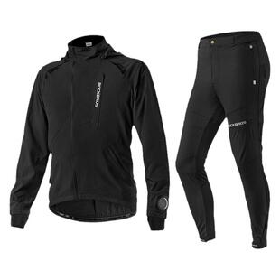 洛克兄弟骑行服套装男女长袖长裤内裤薄款户外单车运动外套夏秋季