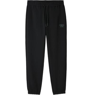 海澜之家抽绳系带撞色刺绣卫裤男