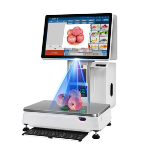 智能识物双屏触屏称重收银机一体机收银秤水果店熟食蔬菜冒菜果蔬熟零食店生鲜超市便利店收银称电子秤收款机